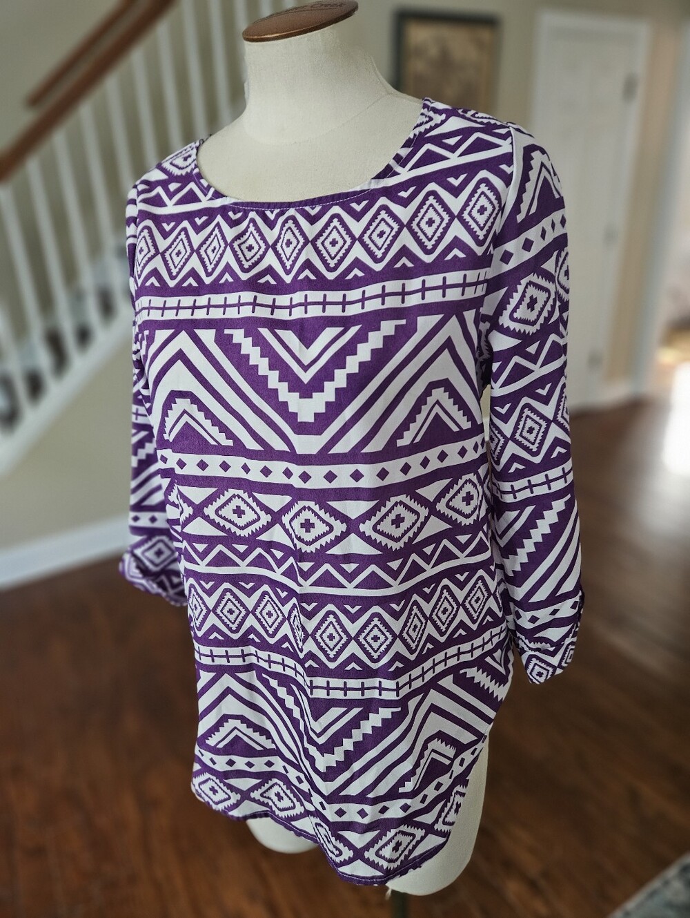 Bamboa Boho Aztec Design Tunic Dress Medium